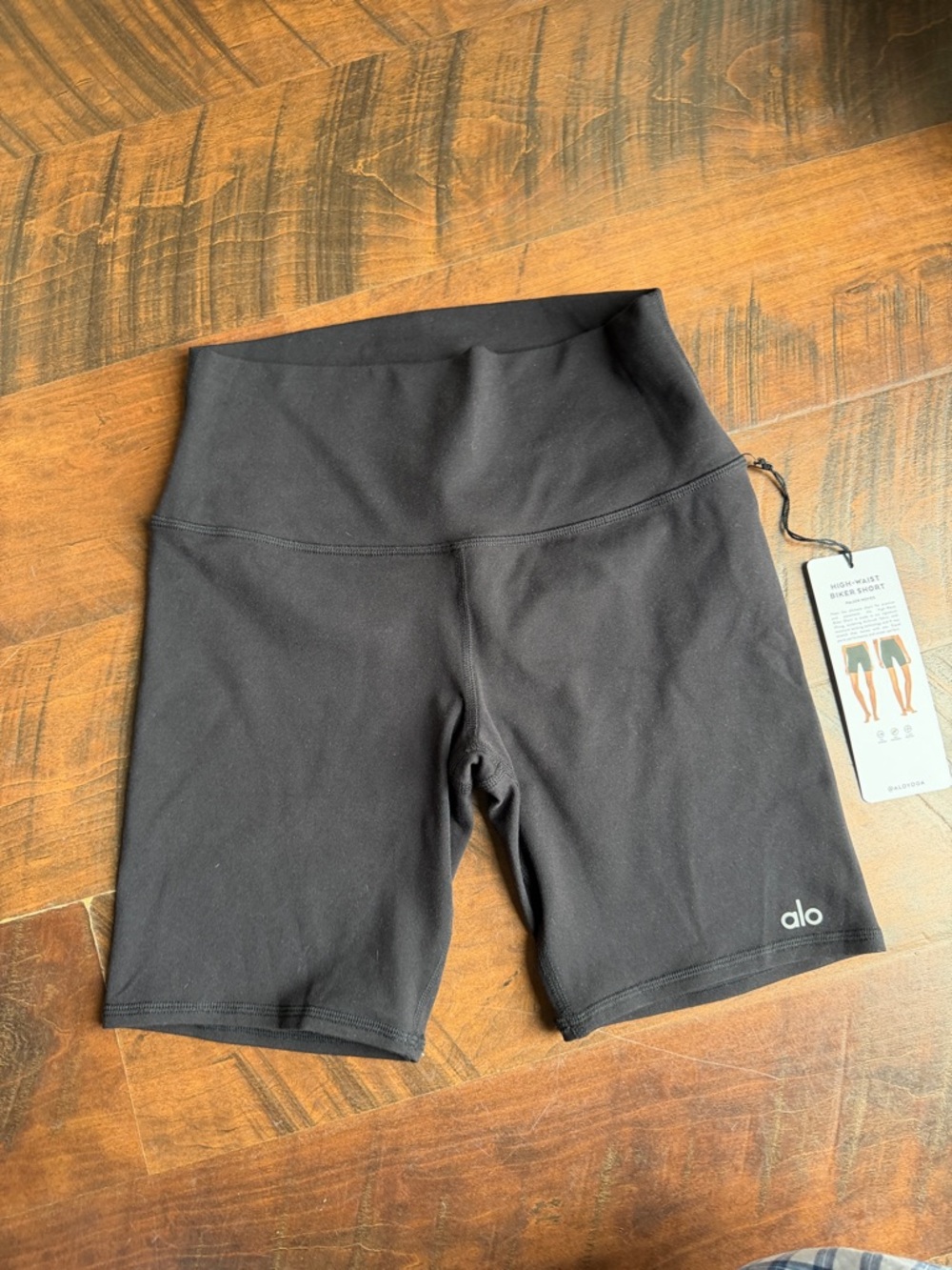 ALO Yoga Black High Waist Bike Shorts